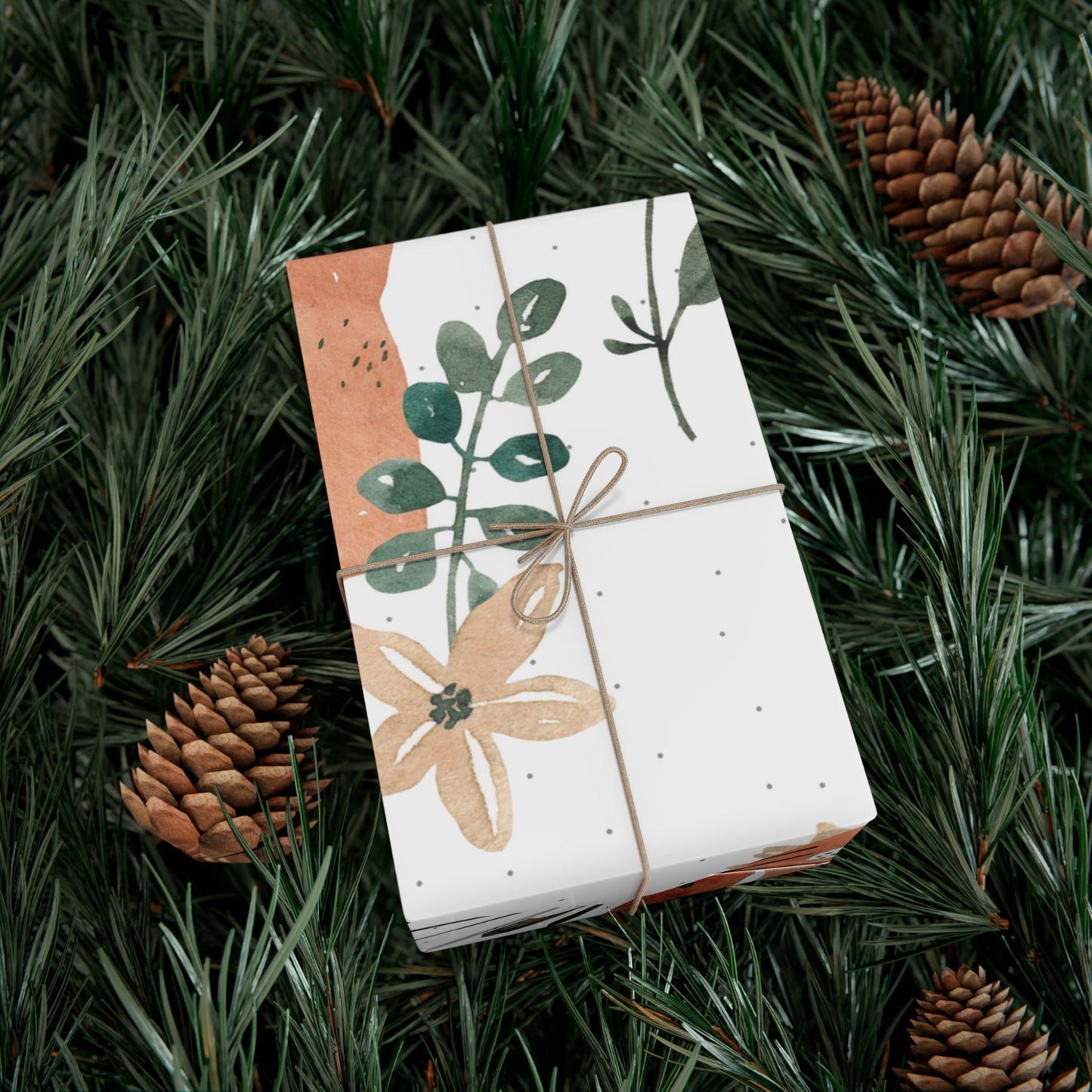 Botanical Fox Gift Wrap Paper – Woodland Animal Wrapping Sheets for Baby Showers, Birthdays & Eco-Friendly Presents