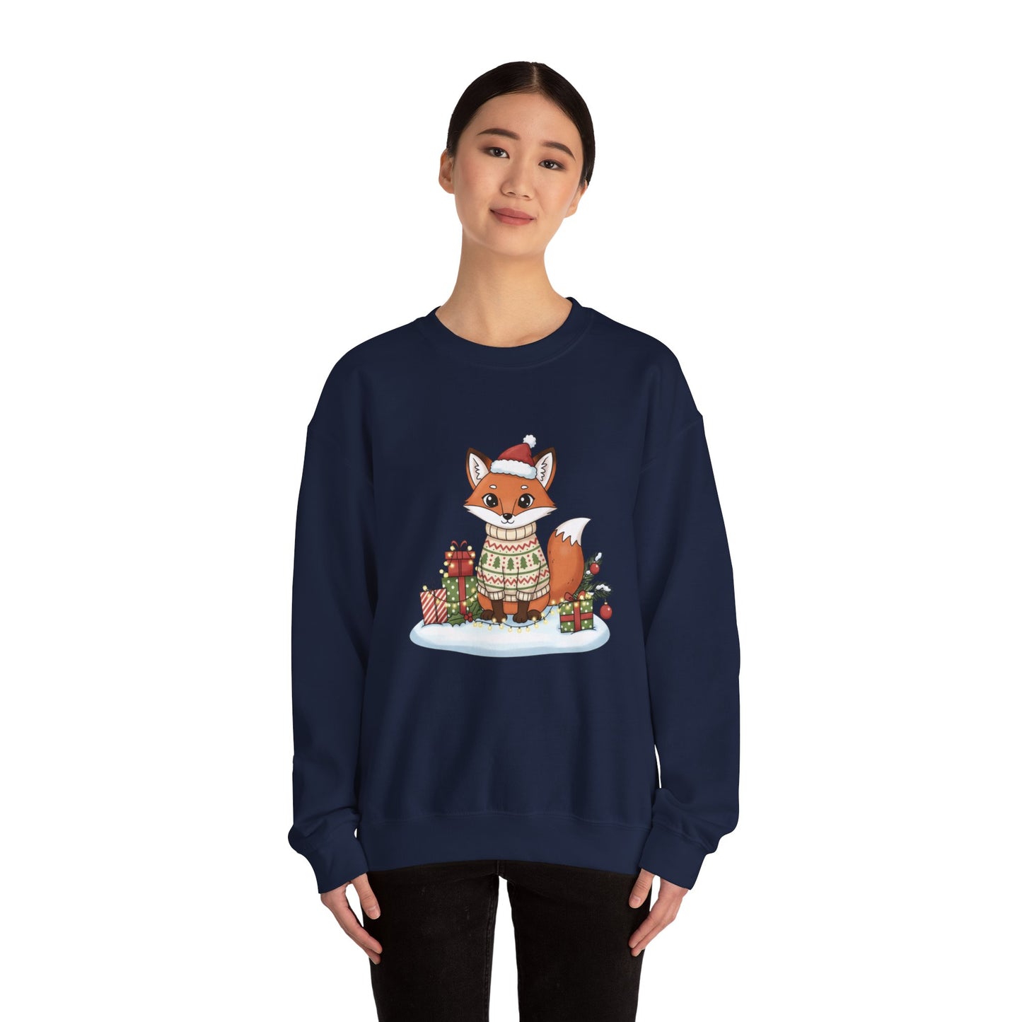 Cute Fox Crewneck Sweatshirt | Y2K Fruit Art, Candycore Gloss