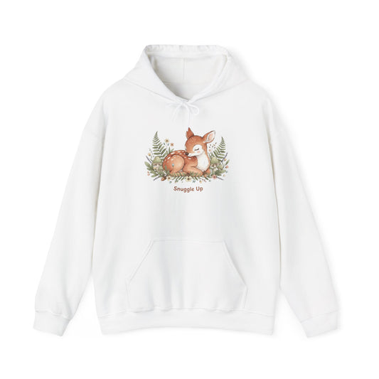 Cozy Fox Illustration Hoodie | cute animal illustration, winter forest art