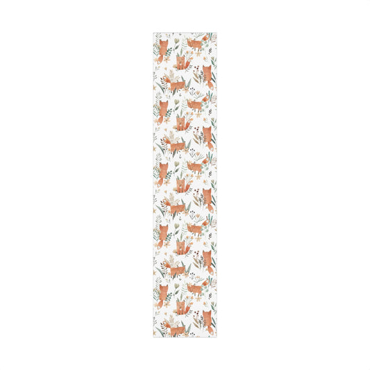Botanical Fox Gift Wrap Paper – Woodland Animal Wrapping Sheets for Baby Showers, Birthdays & Eco-Friendly Presents