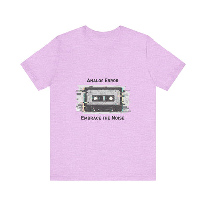 Analog Error Cassette Glitch Art Tee | retro tech nostalgic, scanline static