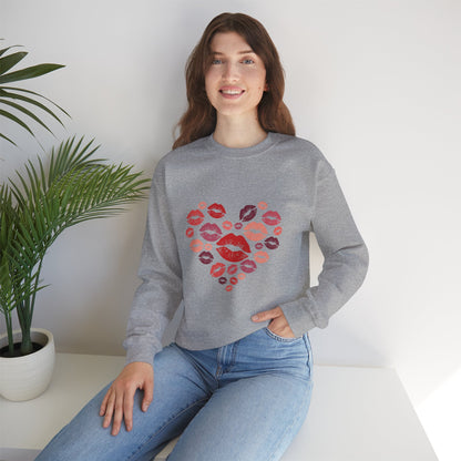 Kisses Crewneck Sweatshirt — Cozy Valentine's Day Pullover