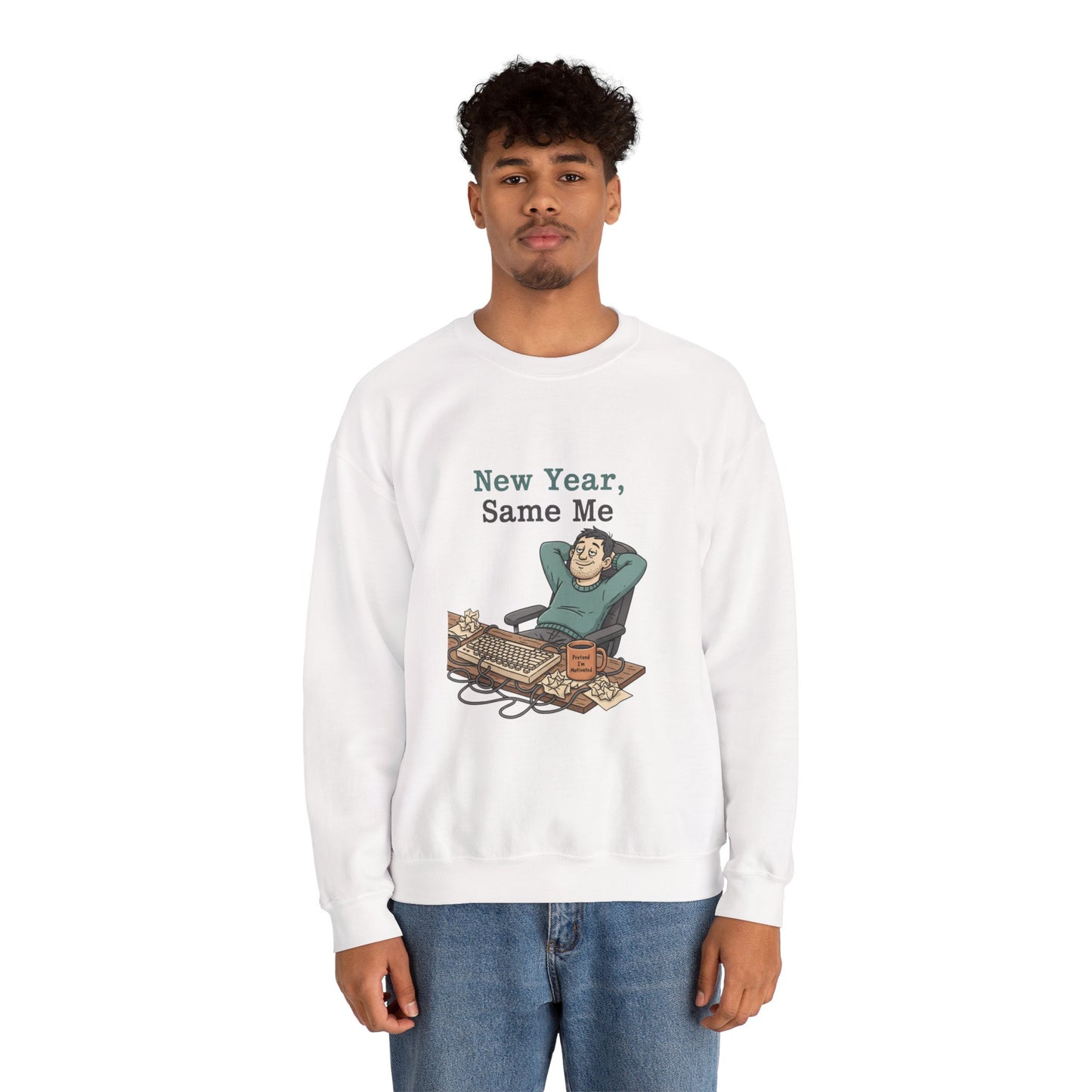 New Year, Same Me Sweatshirt | resolution joke shirt, January burnout meme