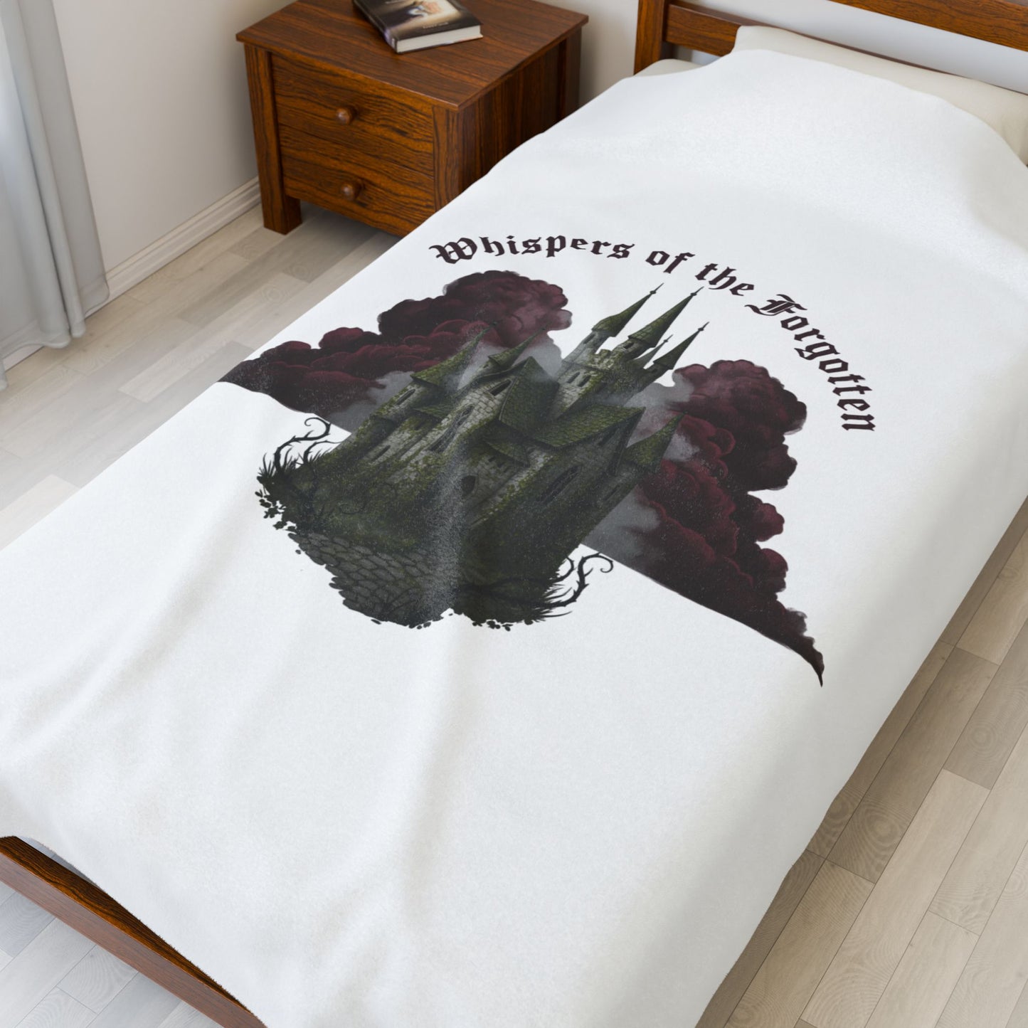 Whispers of the Forgotten Castle Plush Blanket | Castlecore, Dark Academia