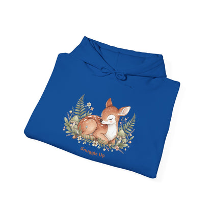 Cozy Fox Illustration Hoodie | cute animal illustration, winter forest art