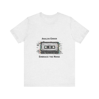 Analog Error Cassette Glitch Art Tee | retro tech nostalgic, scanline static
