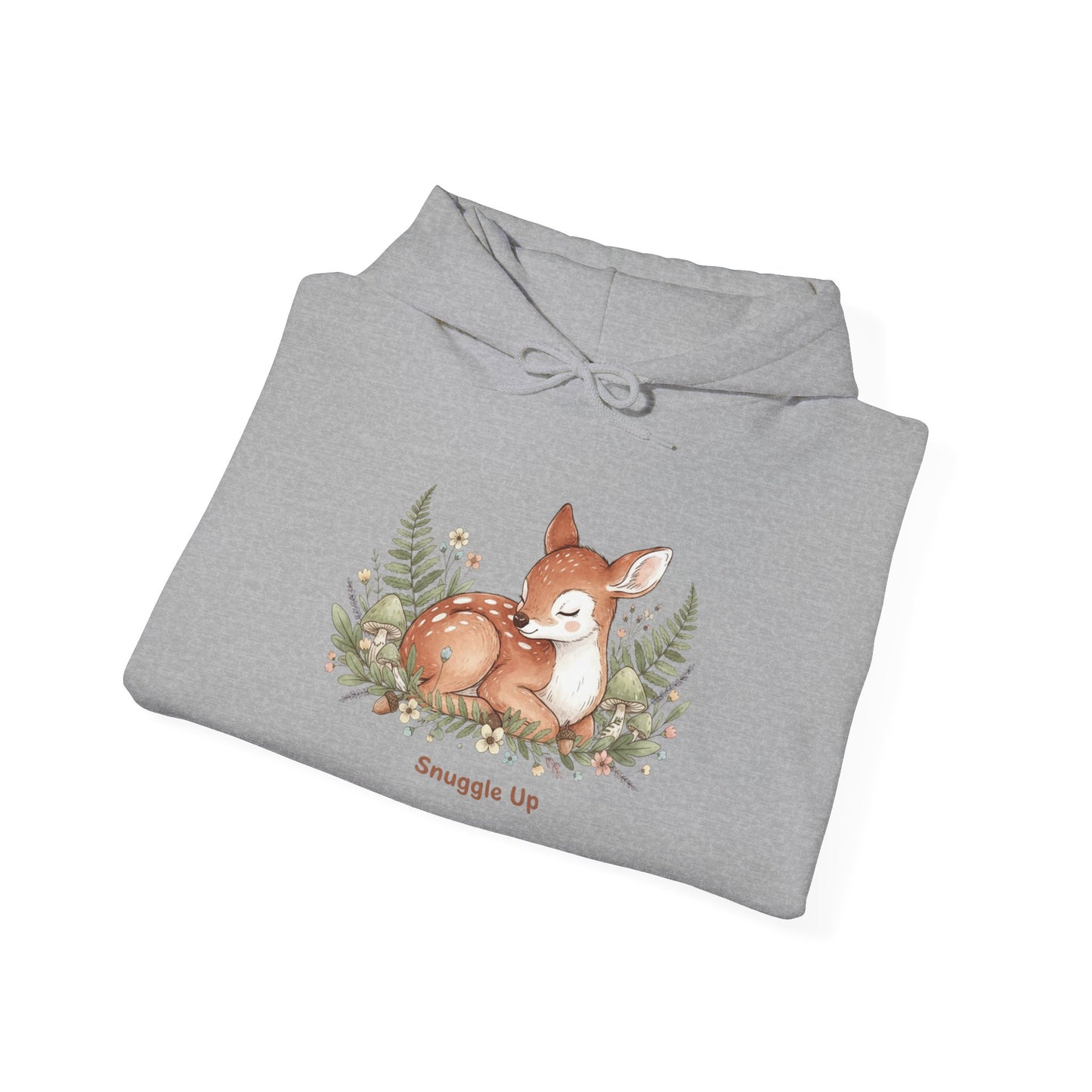 Cozy Fox Illustration Hoodie | cute animal illustration, winter forest art