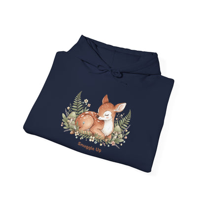 Cozy Fox Illustration Hoodie | cute animal illustration, winter forest art