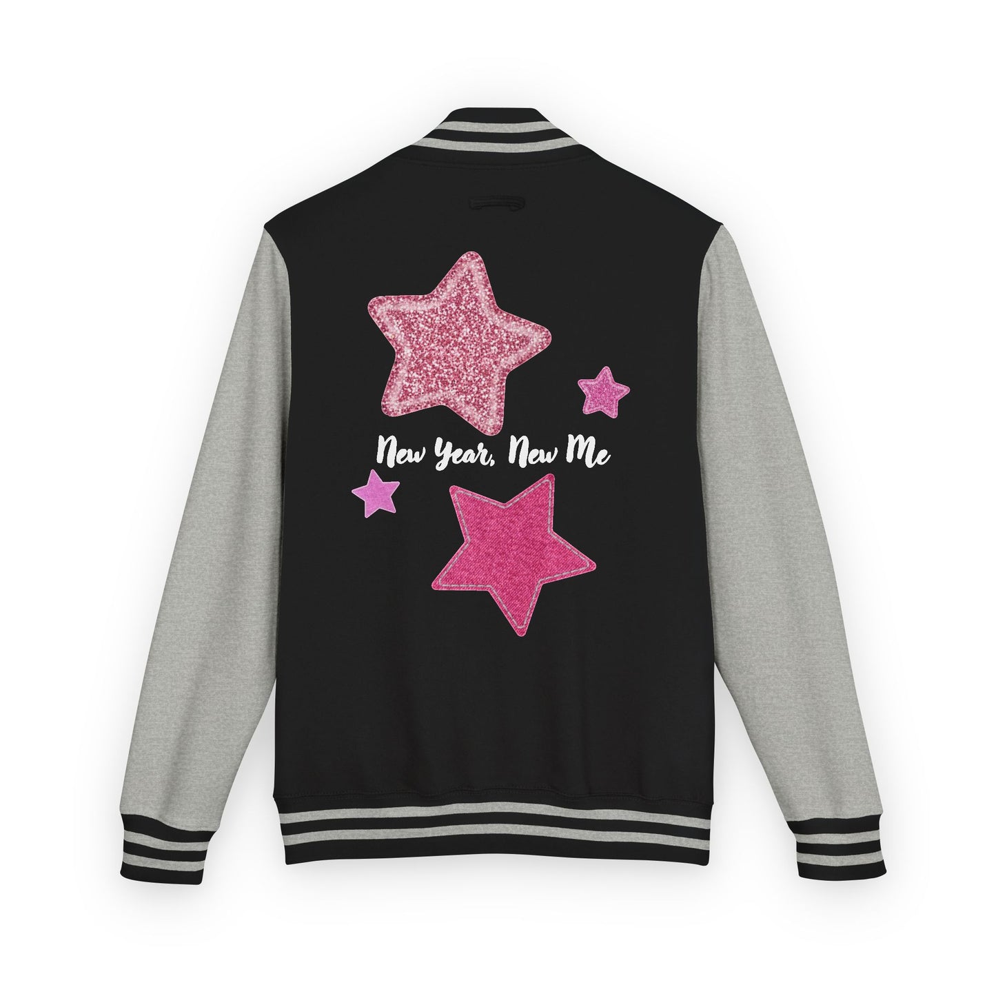 Cute Pink Star Letterman Jacket – New Year New Me