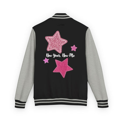 Cute Pink Star Letterman Jacket – New Year New Me