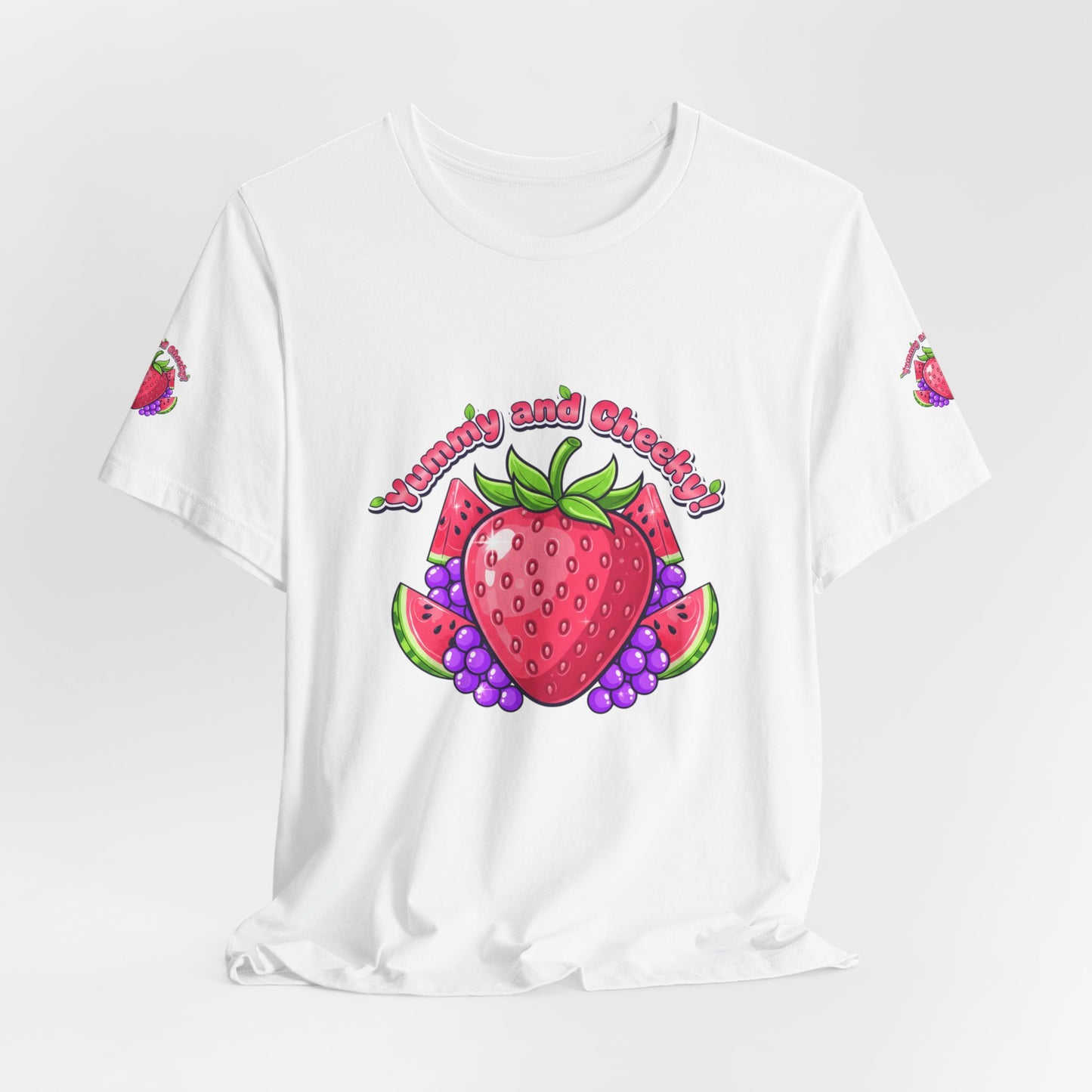 Fruit Lover T‑Shirt — "Strawberry and Grape" Cute Fruit Graphic Tee