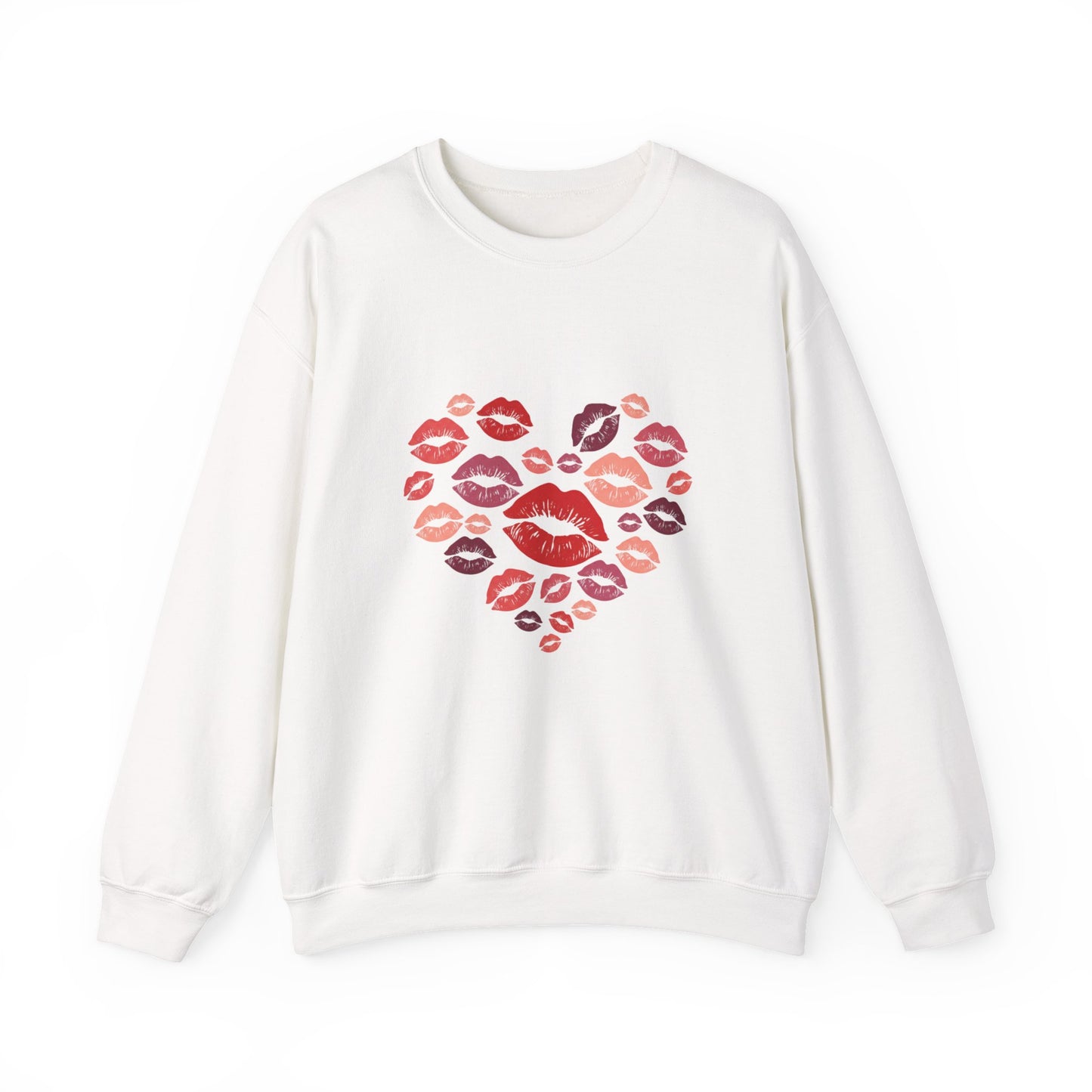 Kisses Crewneck Sweatshirt — Cozy Valentine's Day Pullover