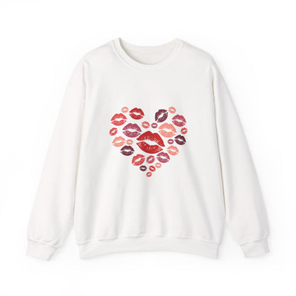 Kisses Crewneck Sweatshirt — Cozy Valentine's Day Pullover