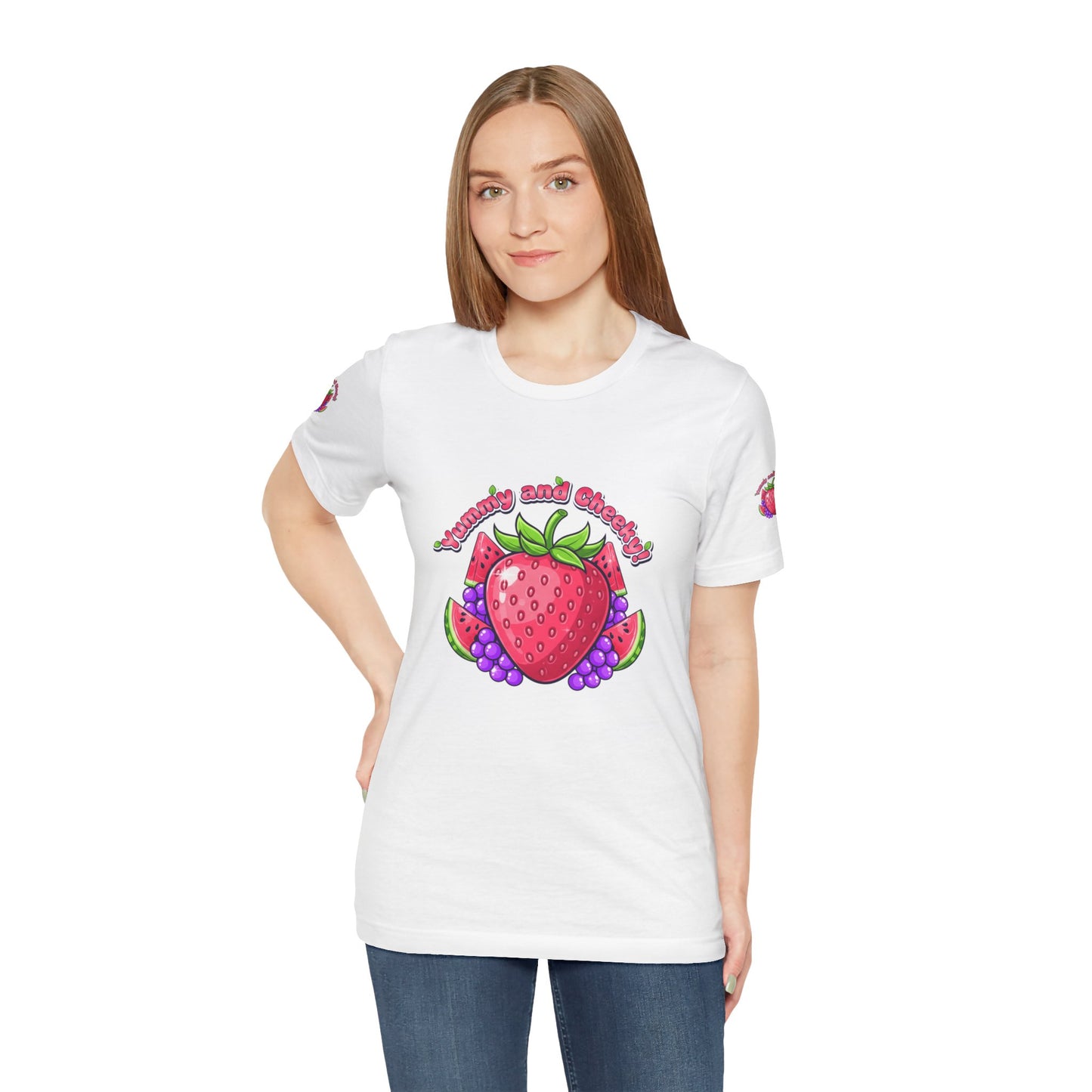 Fruit Lover T‑Shirt — "Strawberry and Grape" Cute Fruit Graphic Tee