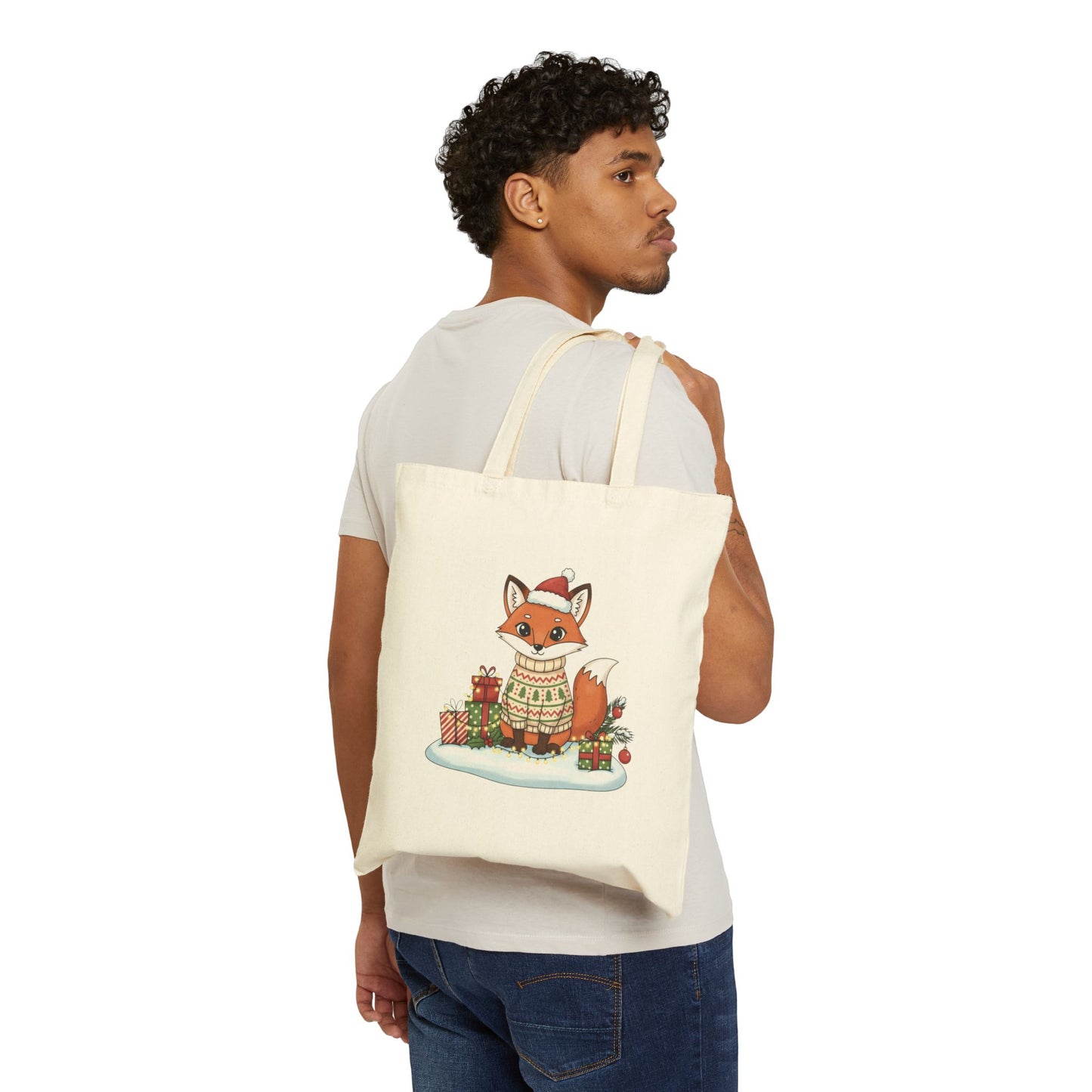 Glossy Strawberry Fox Tote | Y2K Fruit Art, Candycore 3D Print