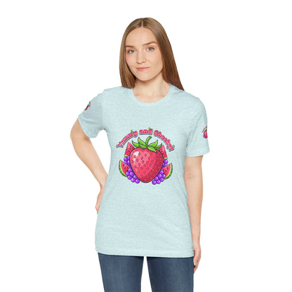 Fruit Lover T‑Shirt — "Strawberry and Grape" Cute Fruit Graphic Tee