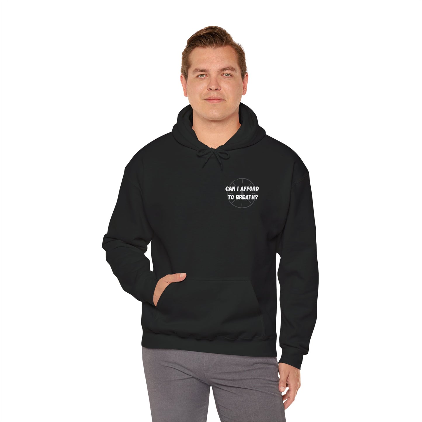 Can I Afford to Breath? Hoodie – Graphic Statement Pullover