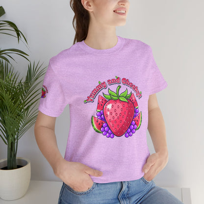 Fruit Lover T‑Shirt — "Strawberry and Grape" Cute Fruit Graphic Tee