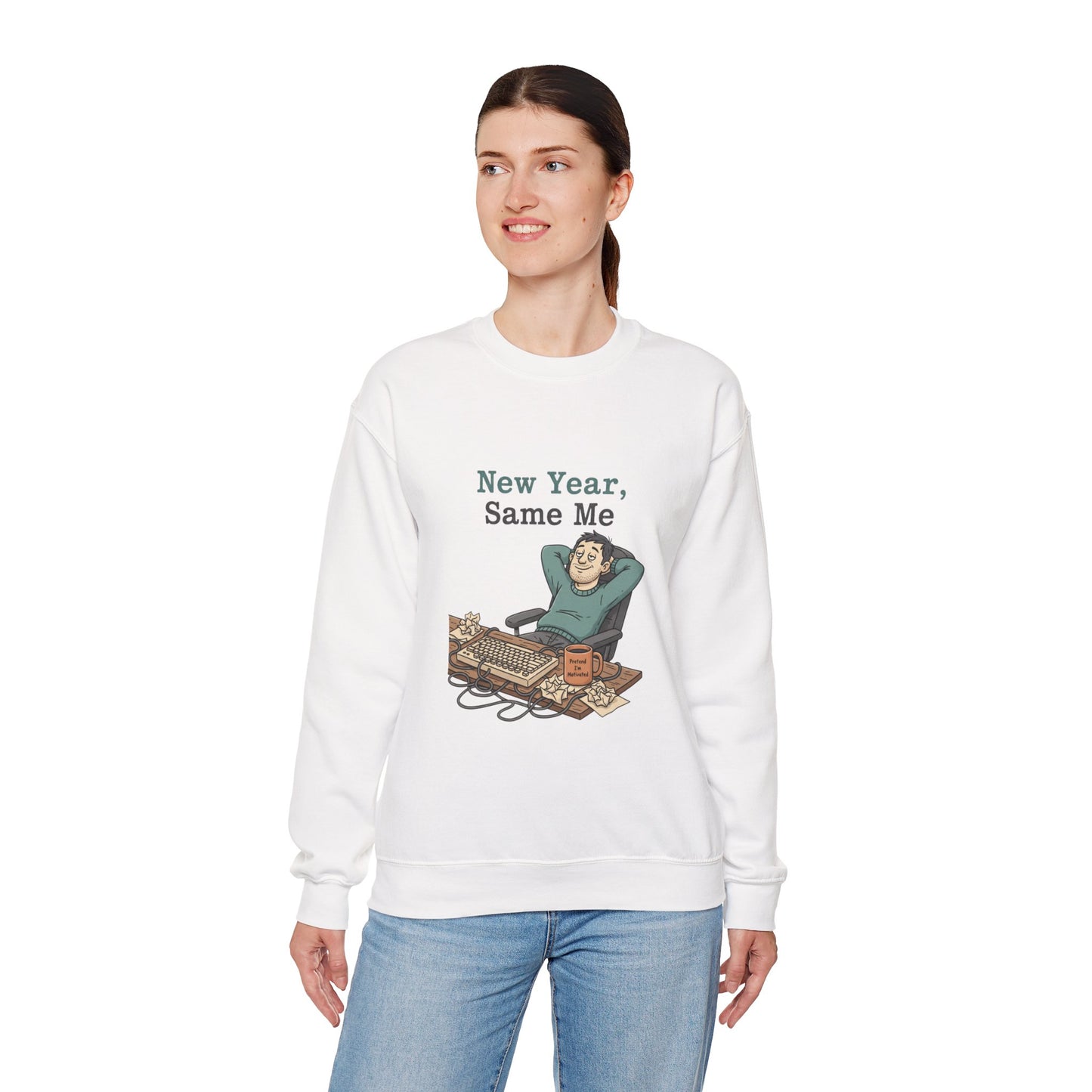 New Year, Same Me Sweatshirt | resolution joke shirt, January burnout meme