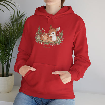 Cozy Fox Illustration Hoodie | cute animal illustration, winter forest art