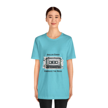 Analog Error Cassette Glitch Art Tee | retro tech nostalgic, scanline static
