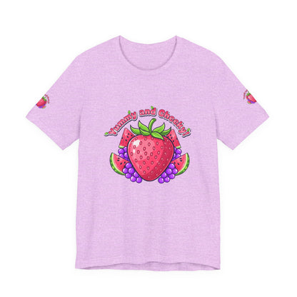 Fruit Lover T‑Shirt — "Strawberry and Grape" Cute Fruit Graphic Tee