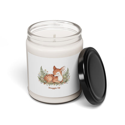Cozy Winter Fox Illustration Candle, cute animal illustration | cozy critter art