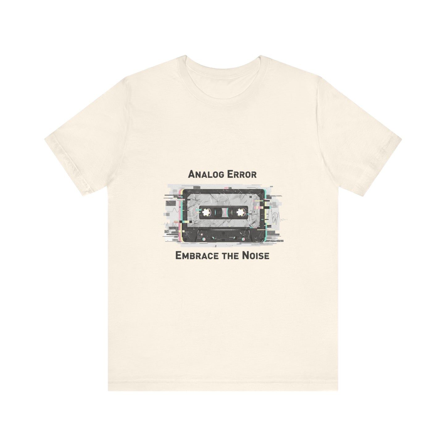 Analog Error Cassette Glitch Art Tee | retro tech nostalgic, scanline static
