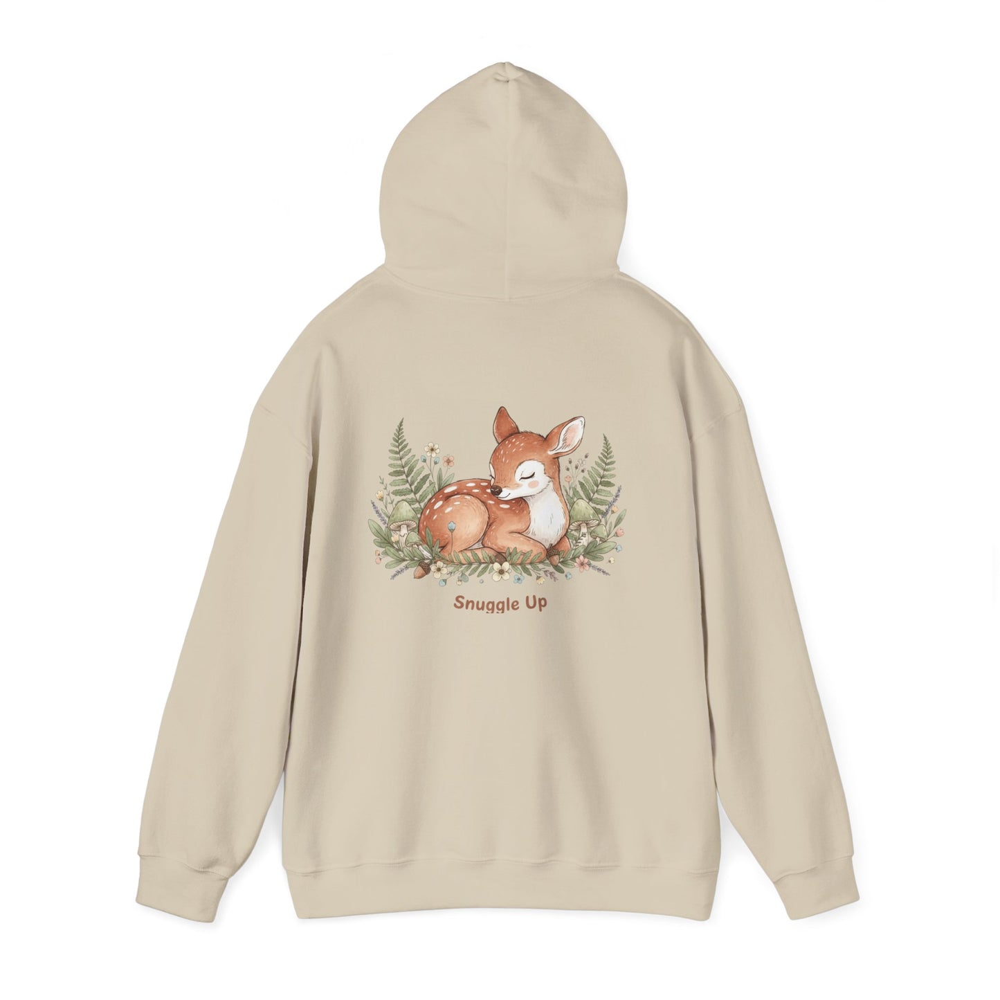 Cozy Fox Illustration Hoodie | cute animal illustration, winter forest art