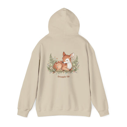 Cozy Fox Illustration Hoodie | cute animal illustration, winter forest art