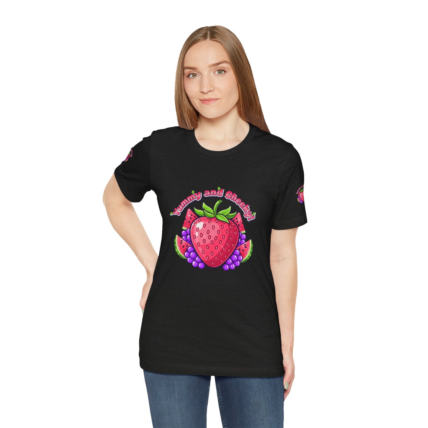 Fruit Lover T‑Shirt — "Strawberry and Grape" Cute Fruit Graphic Tee