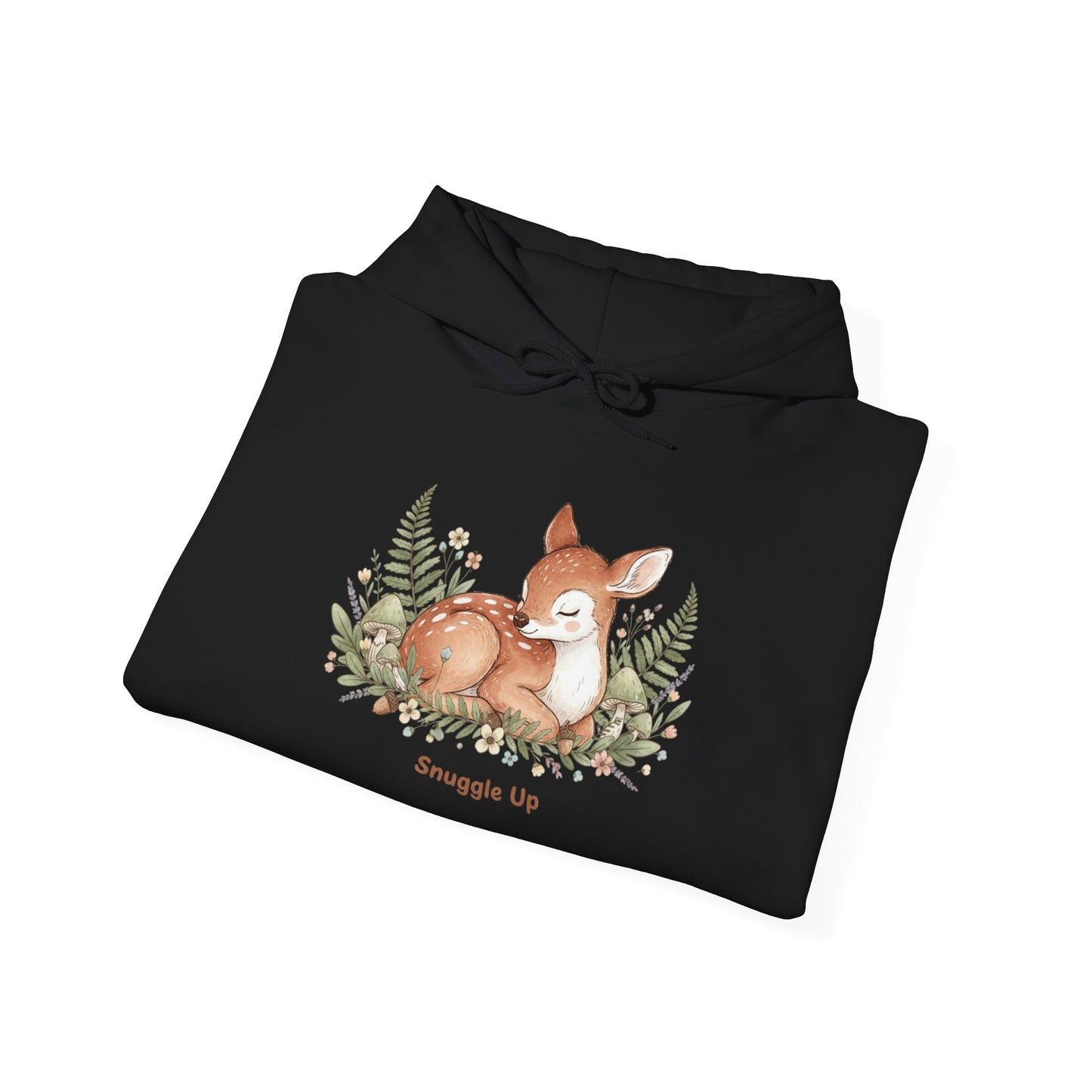 Cozy Fox Illustration Hoodie | cute animal illustration, winter forest art
