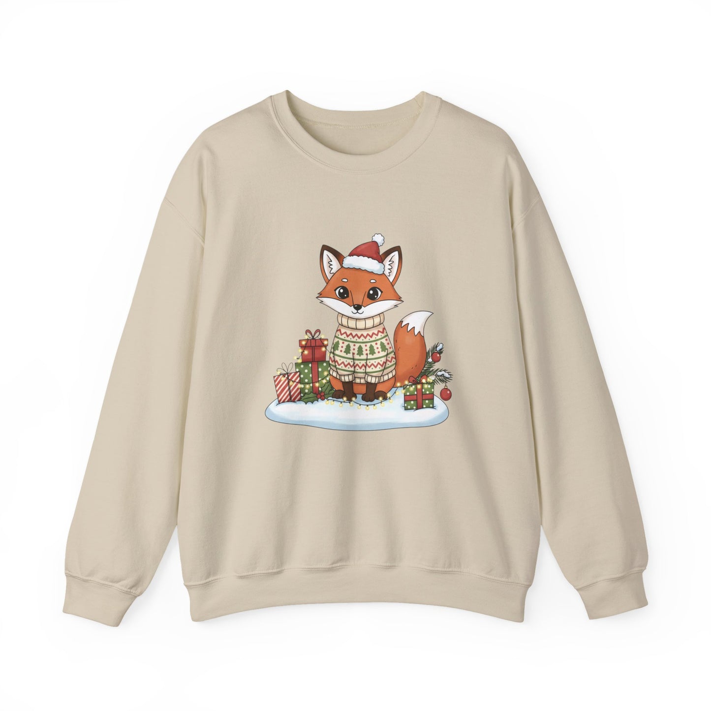 Cute Fox Crewneck Sweatshirt | Y2K Fruit Art, Candycore Gloss