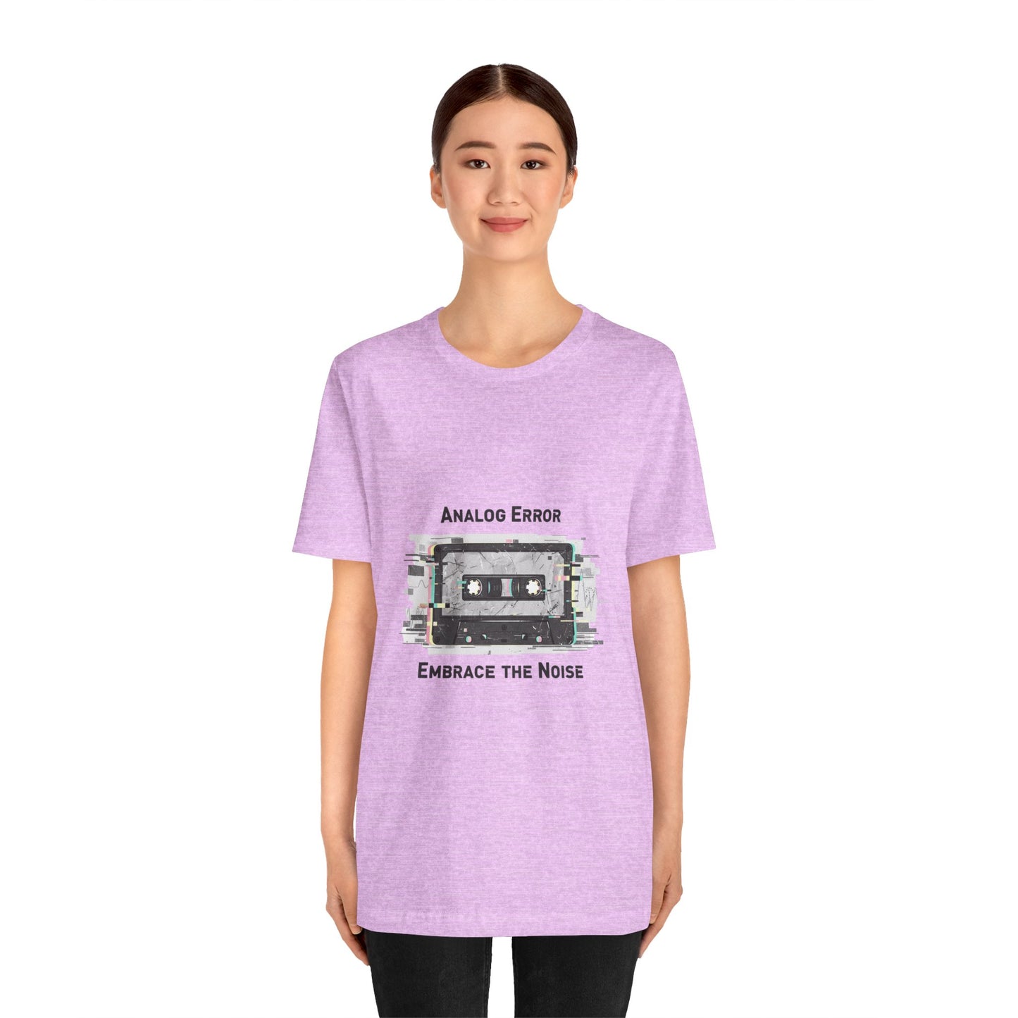 Analog Error Cassette Glitch Art Tee | retro tech nostalgic, scanline static