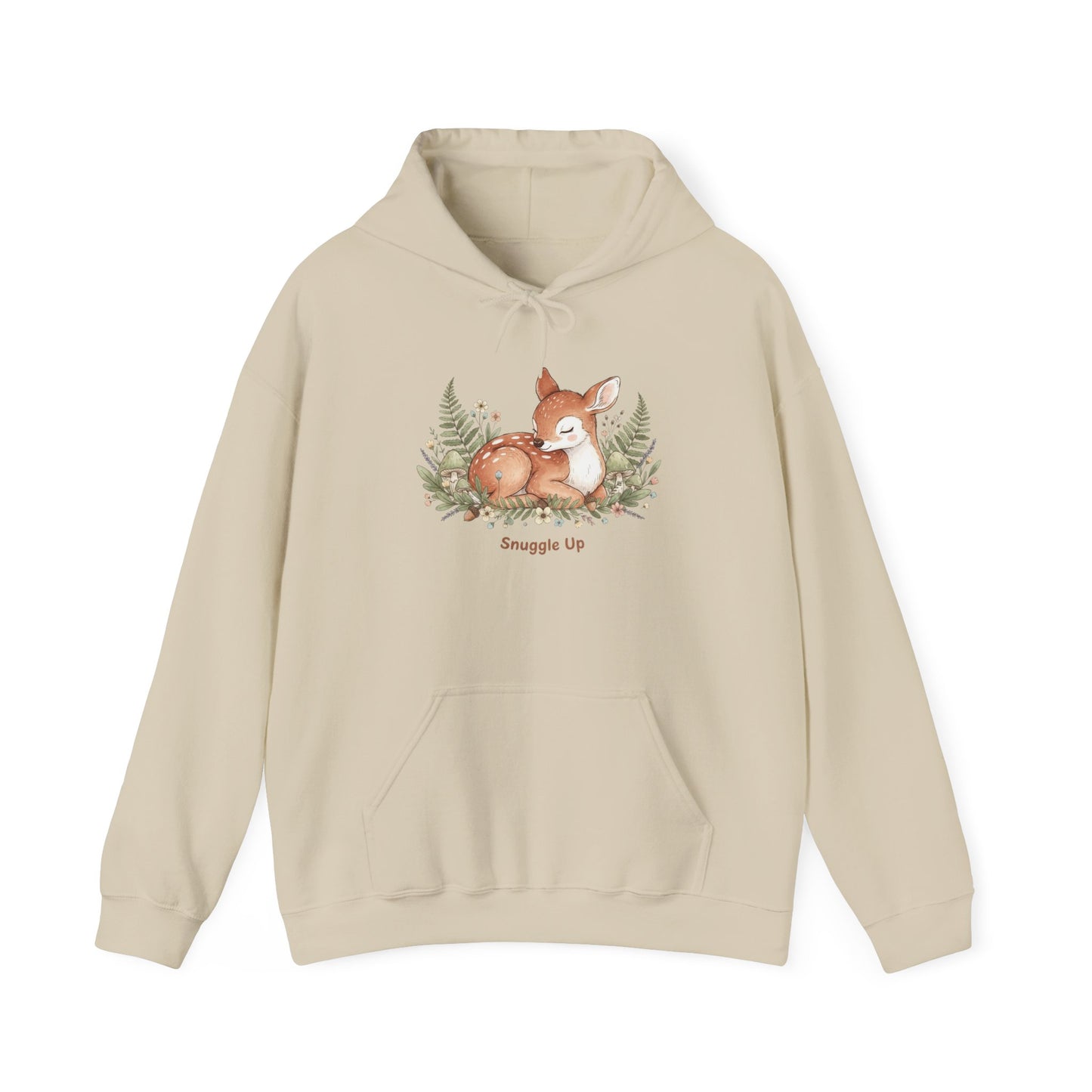 Cozy Fox Illustration Hoodie | cute animal illustration, winter forest art