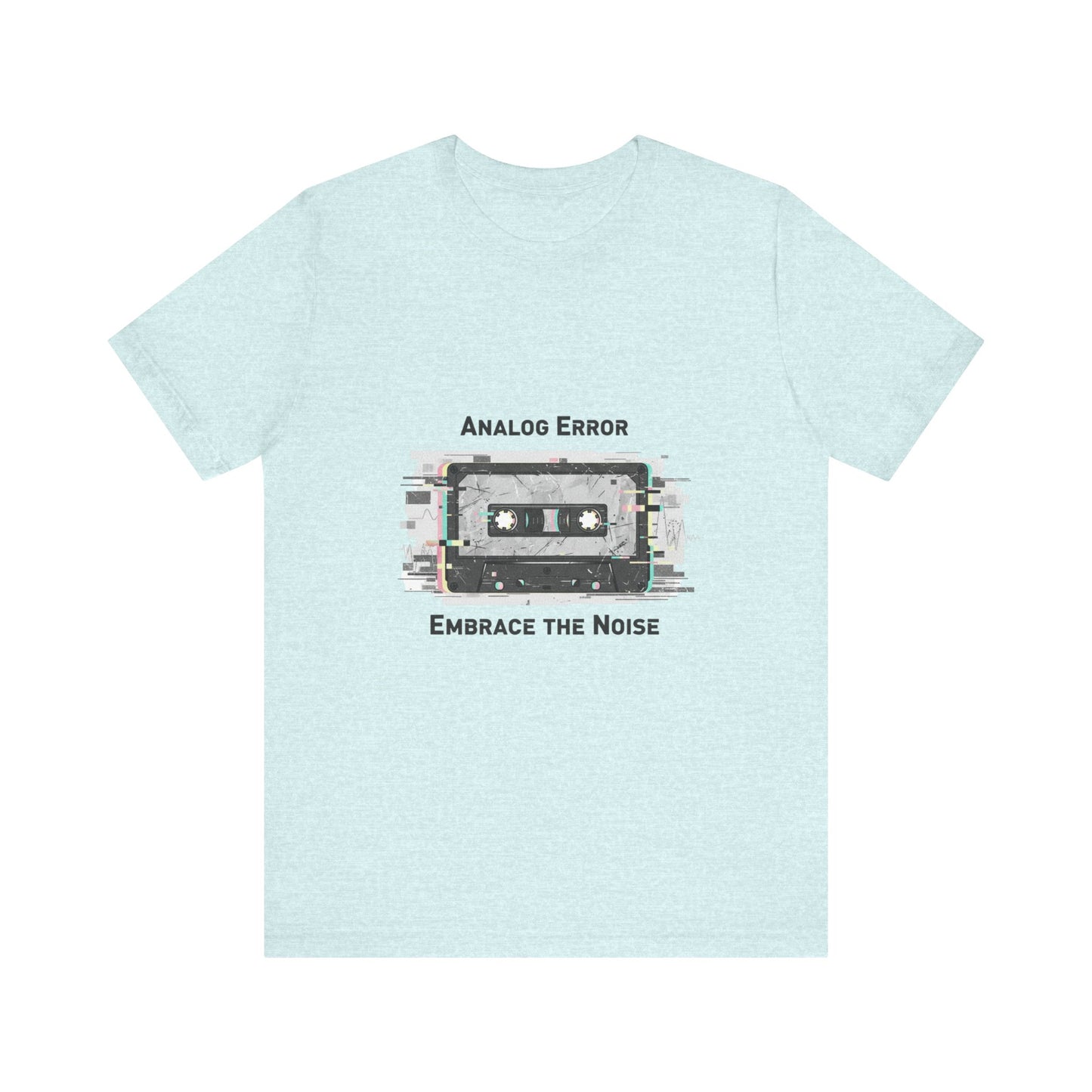 Analog Error Cassette Glitch Art Tee | retro tech nostalgic, scanline static