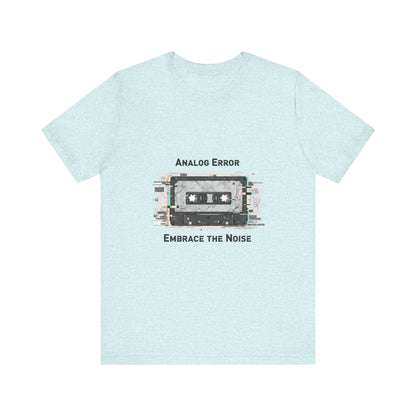 Analog Error Cassette Glitch Art Tee | retro tech nostalgic, scanline static