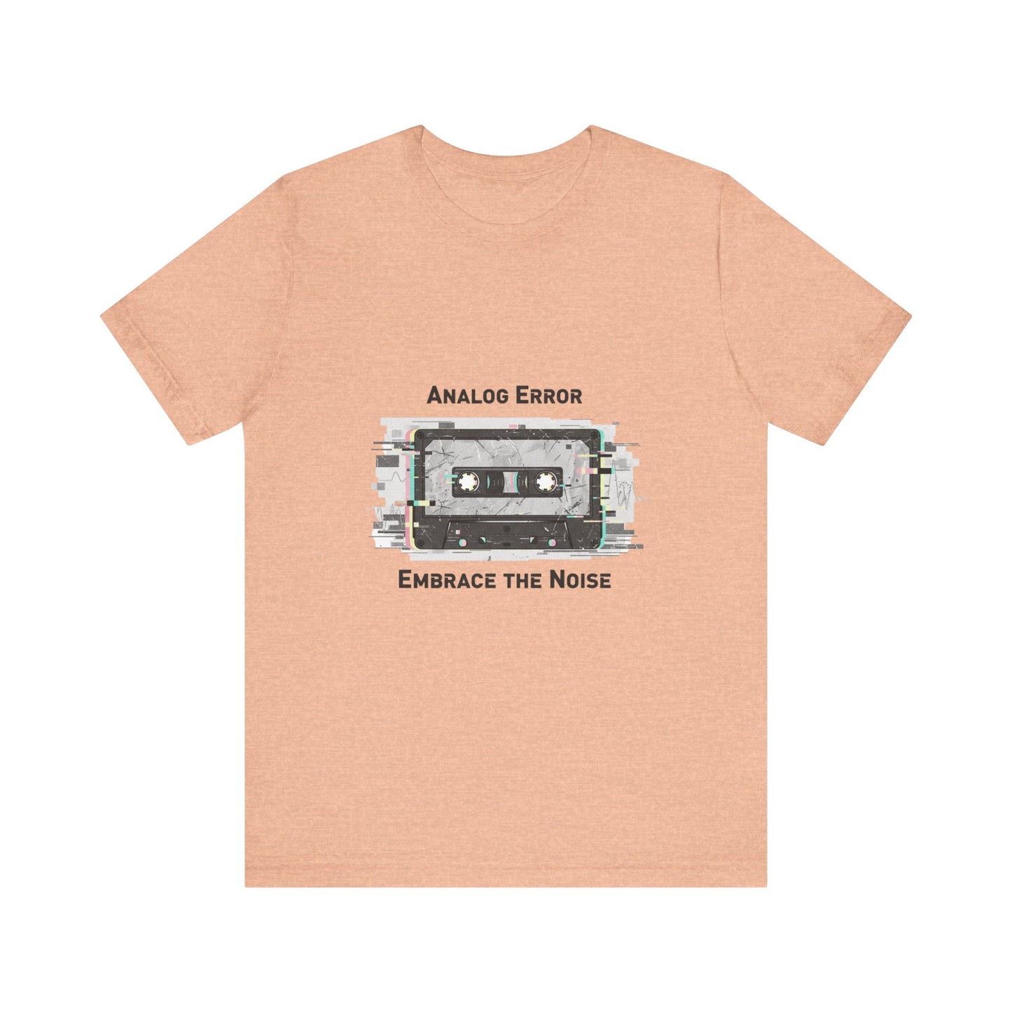 Analog Error Cassette Glitch Art Tee | retro tech nostalgic, scanline static