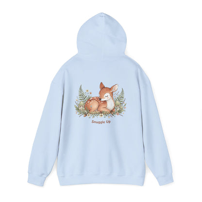 Cozy Fox Illustration Hoodie | cute animal illustration, winter forest art