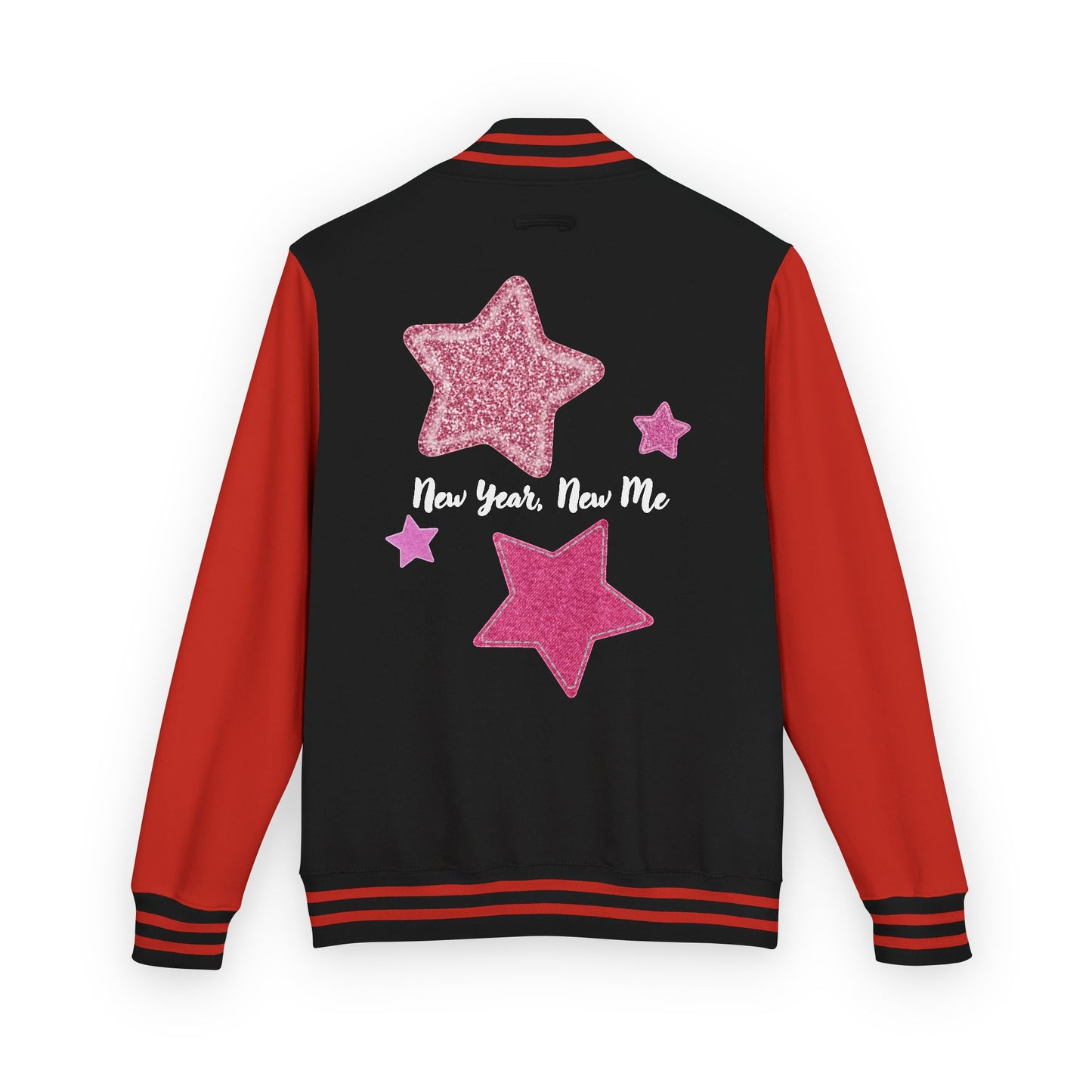 Cute Pink Star Letterman Jacket – New Year New Me