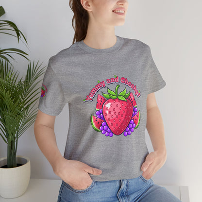 Fruit Lover T‑Shirt — "Strawberry and Grape" Cute Fruit Graphic Tee