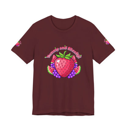 Fruit Lover T‑Shirt — "Strawberry and Grape" Cute Fruit Graphic Tee