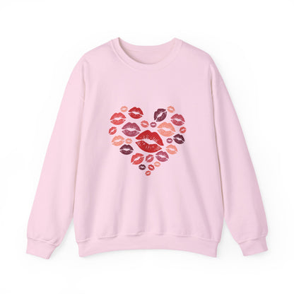 Kisses Crewneck Sweatshirt — Cozy Valentine's Day Pullover