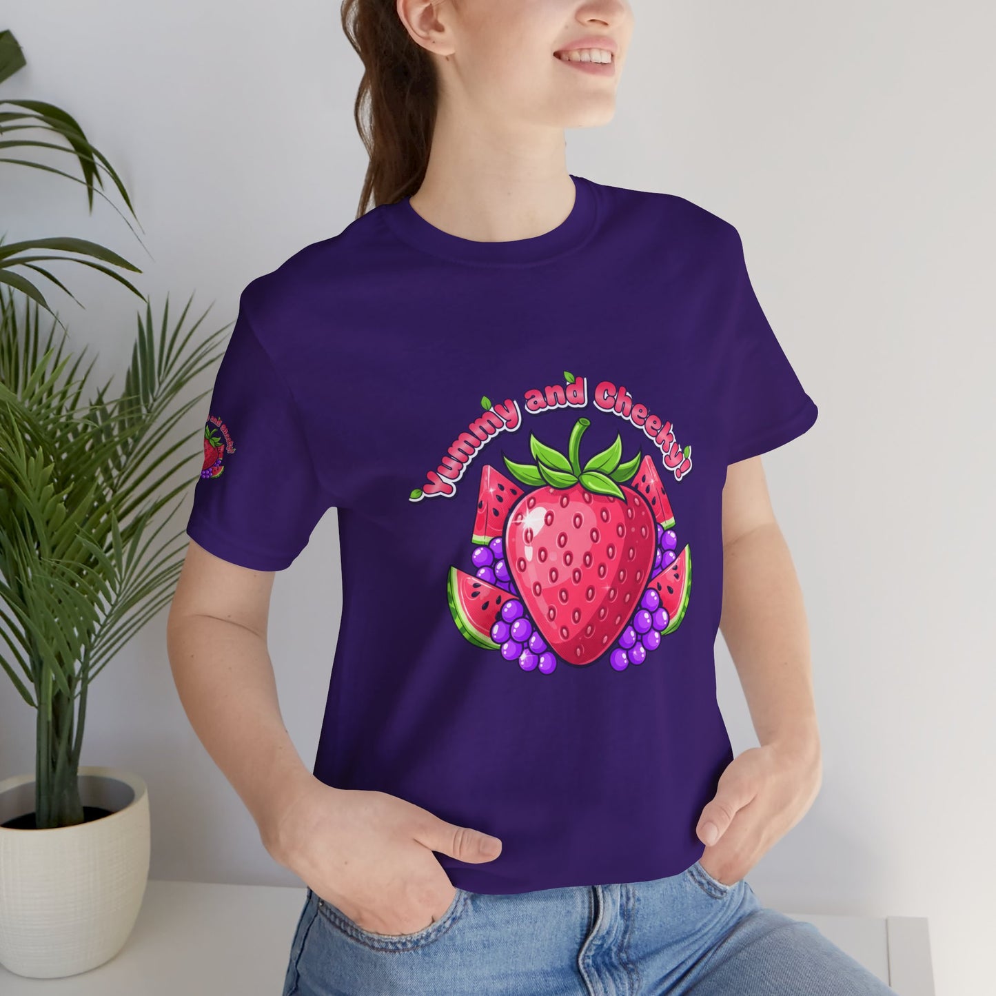Fruit Lover T‑Shirt — "Strawberry and Grape" Cute Fruit Graphic Tee