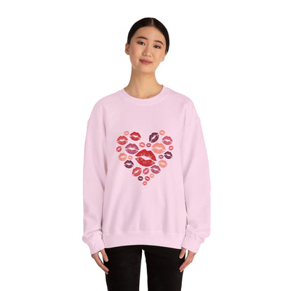 Kisses Crewneck Sweatshirt — Cozy Valentine's Day Pullover
