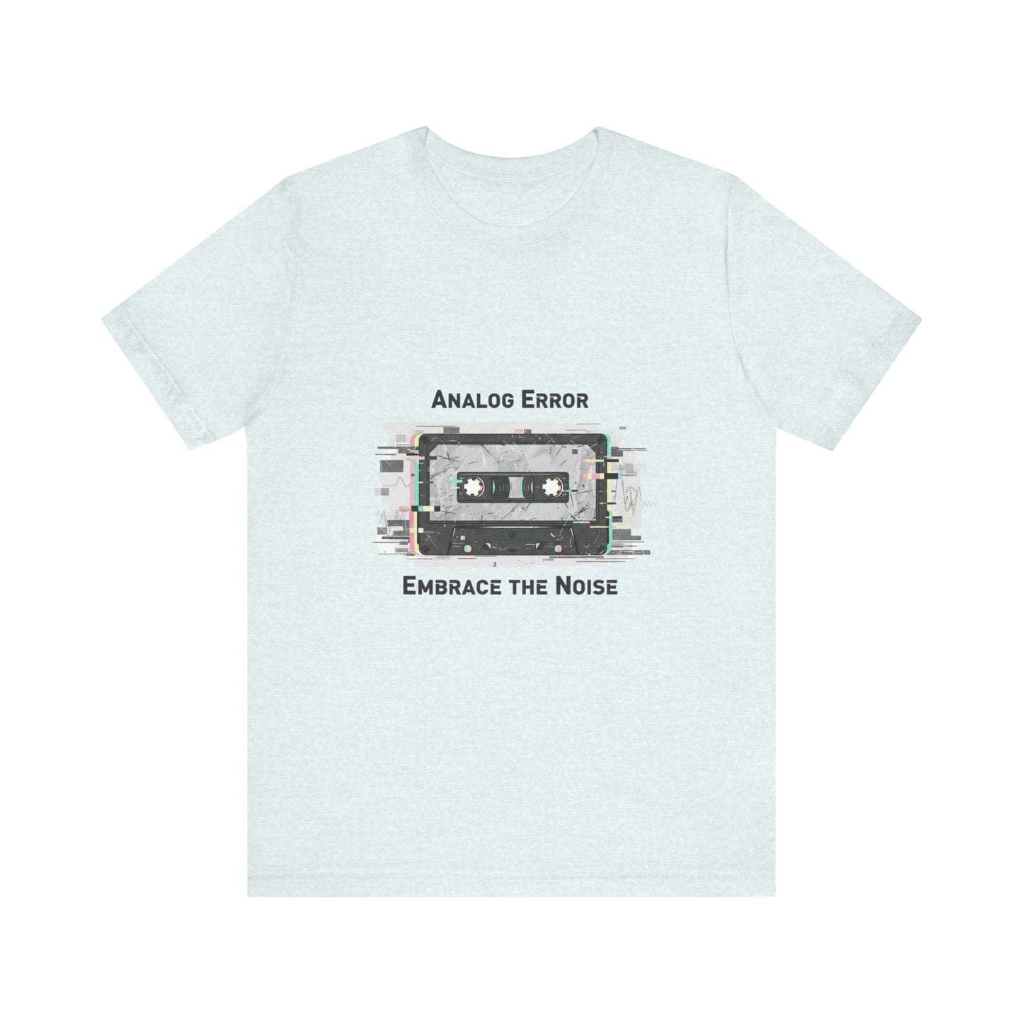Analog Error Cassette Glitch Art Tee | retro tech nostalgic, scanline static