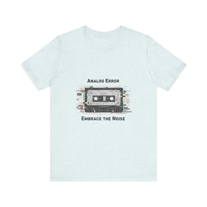 Analog Error Cassette Glitch Art Tee | retro tech nostalgic, scanline static
