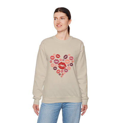 Kisses Crewneck Sweatshirt — Cozy Valentine's Day Pullover