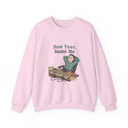 New Year, Same Me Sweatshirt | resolution joke shirt, January burnout meme
