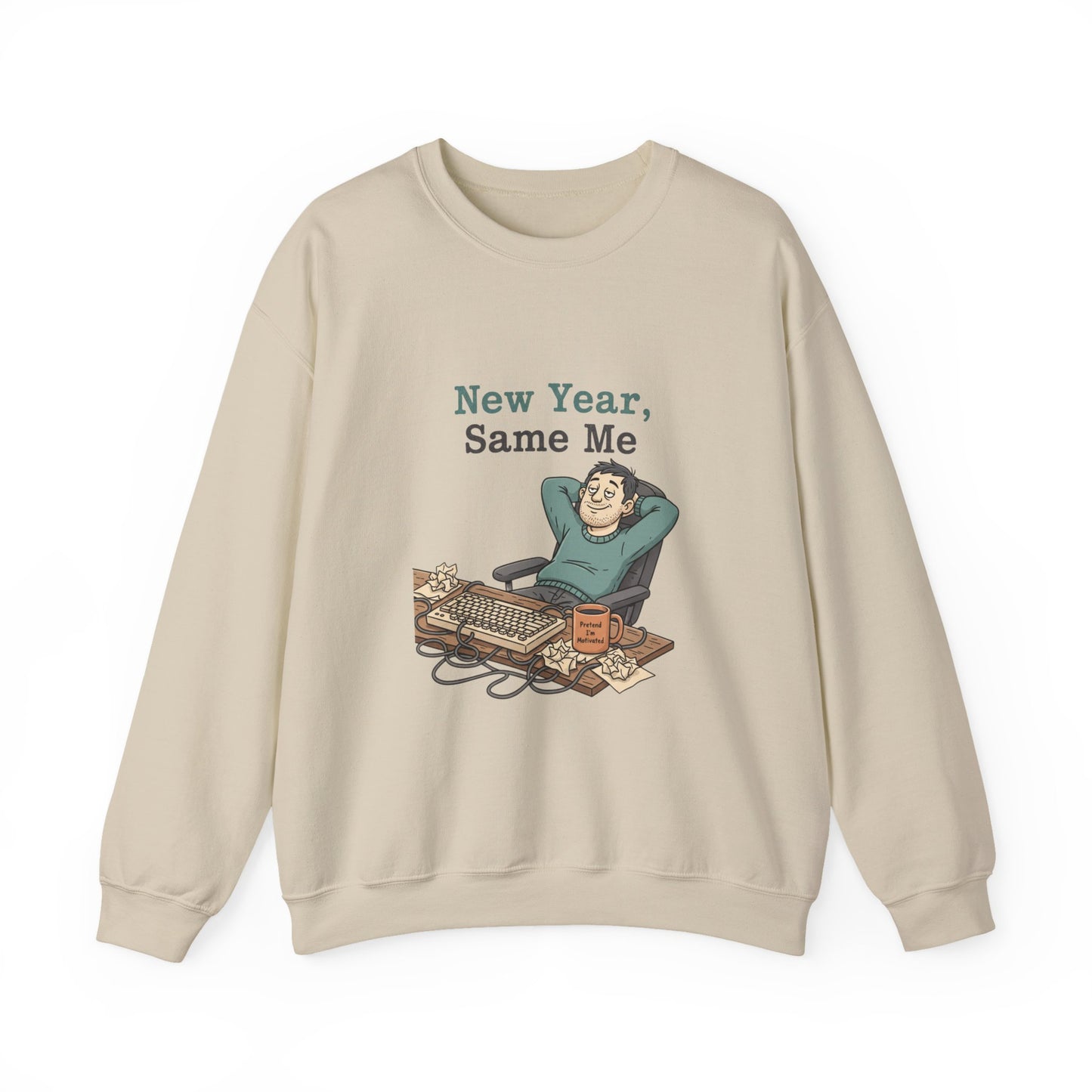 New Year, Same Me Sweatshirt | resolution joke shirt, January burnout meme